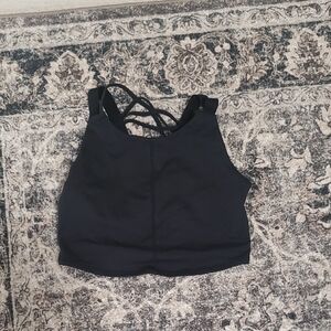 Black Strappy Crop Top
